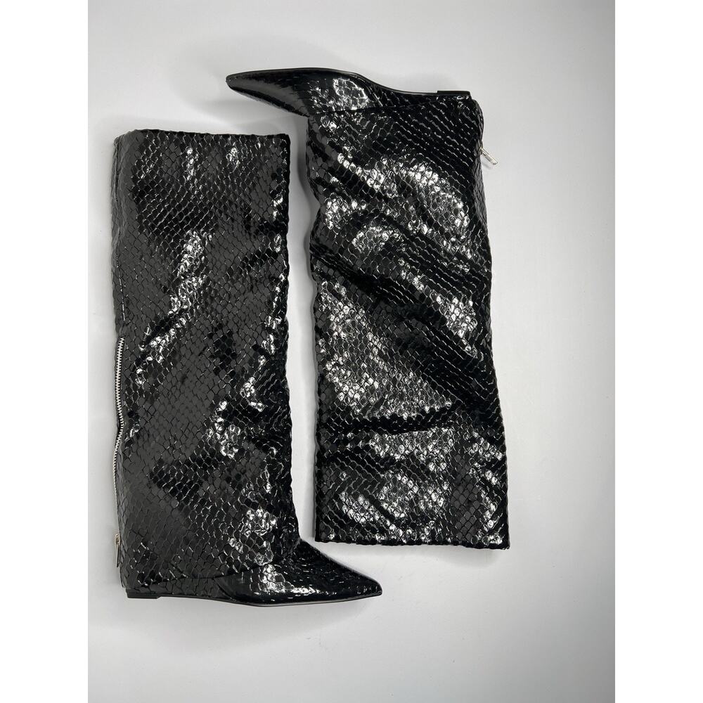 Steve Madden Paley Snake Embossed Synthetic Boot … - image 1